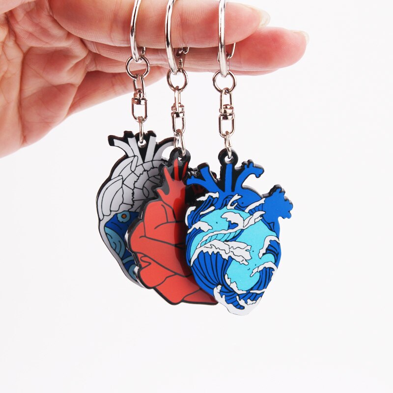 Anatomisch Hart Sleutelhanger Medische Anatomie Hart Neurologie Sleutelhanger Voor Arts En Verpleegkundige Vrouwen En Mannen Sleutelhanger Porte clef