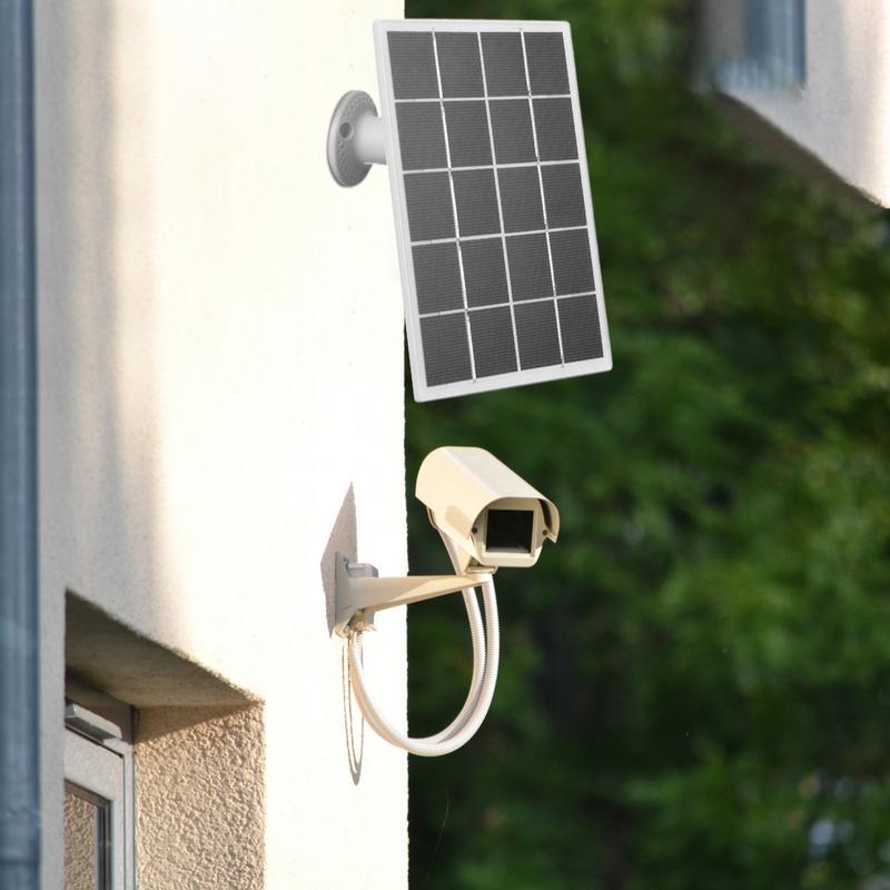 Camera Solar Panel 10W Solar Panel Charger 118 Inch Cable IP65 Waterproof Solar Panel For Home Security System 360 Adjustable