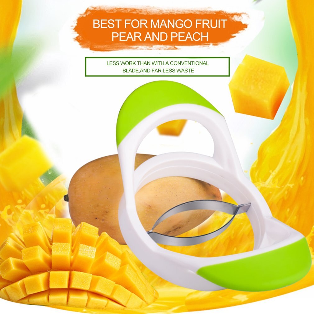 Portátil frutas manga slicer splitter cortador de pêssego pitter corer ferramentas aperto confortável design artesanato cozinha ferramenta