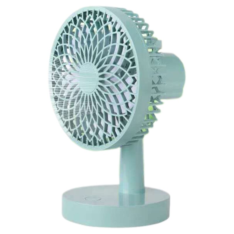 A USB Desktop Oscillating Fan 90° Rotating, 3-speed Strong Airflow, 1200mAh Battery, Quiet Operation, Suitable For Home Office: BL