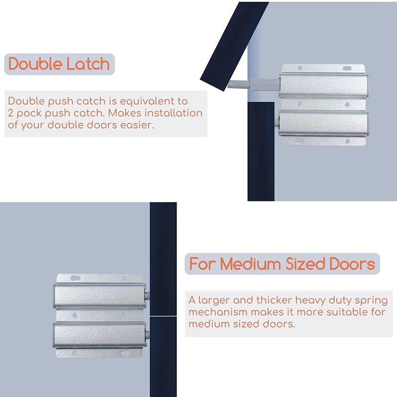 Push Latches Push to Open Door Catches Push to Close Magnetic Latch Touch Opener for Draw Kitchen Cabinet