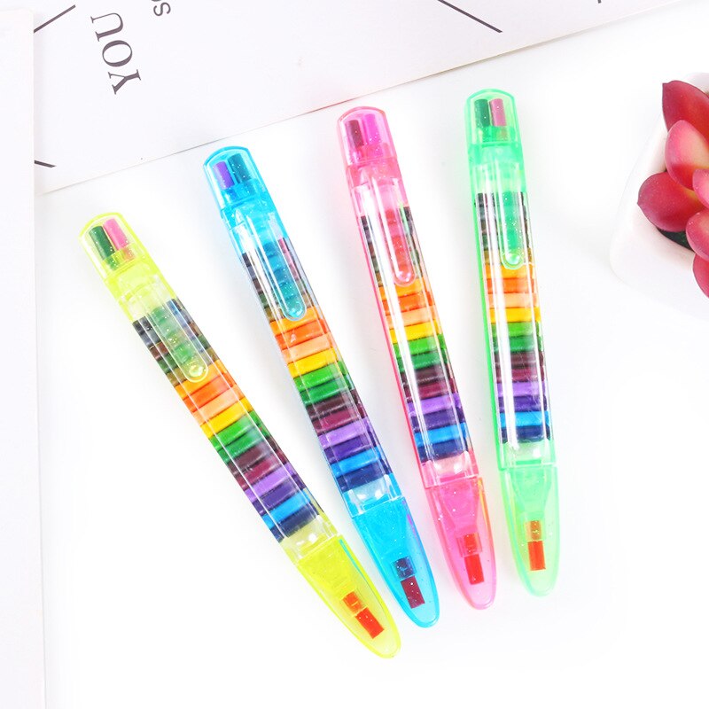 20 colores/piezas lindo Kawaii crayones aceite Pastel color Graffiti pluma para niños pintura dibujo suministros estudiante papelería