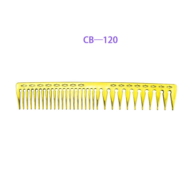Peine de corte de pelo dorado galvanizado para barbería, peine para cortar Cabello, aceite, para salón, estilo de peluquería, Alta Temperatura