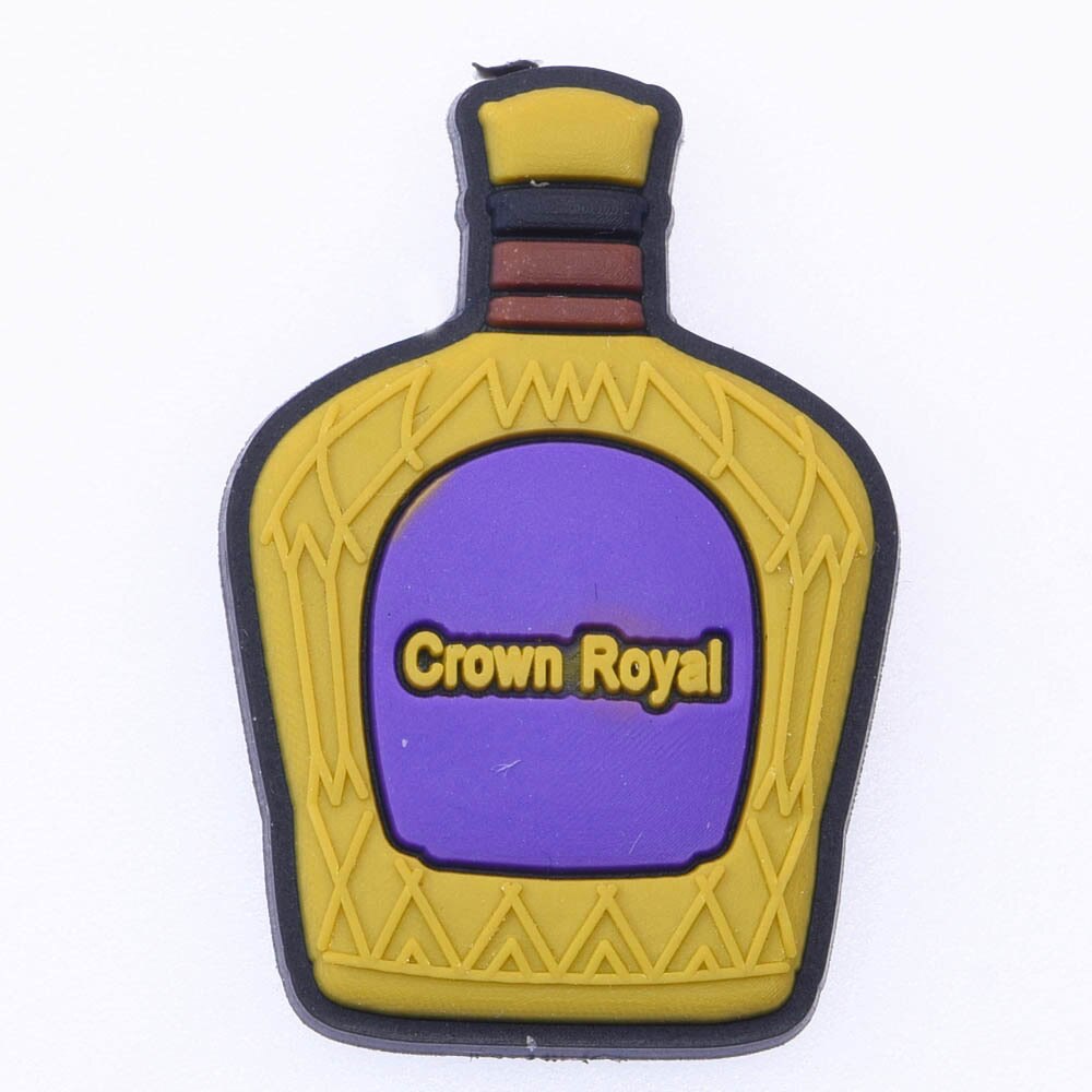 Breloques croco en forme de bouteille de bière et de vin rouge, accessoires de décoration pour chaussures, Bracelets pour enfants, 1 pièce