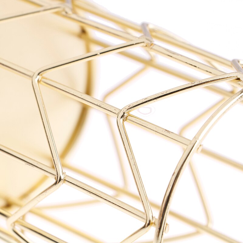 1pc Rose Gold Pen Pencil Pot Holder Container Organizer Home Desk Stationery Decor