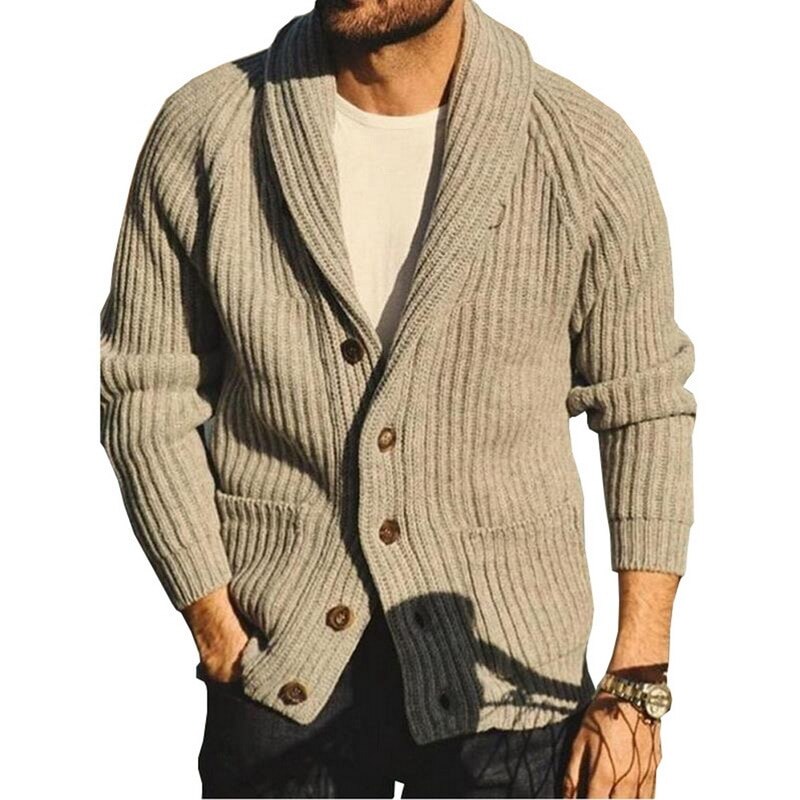 Brand Sweater Men Autumn Winter Thick Warm Cardigan Men Arrivals Streetwear Casual Sweater Coat: S