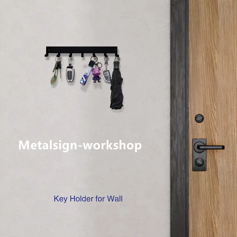 Portallaves de Metal, ganchos de pared para el hogar, organizador de puerta, entrada, pasillo, cocina, pared, decoración de dormitorio, estante con 7/9 ganchos