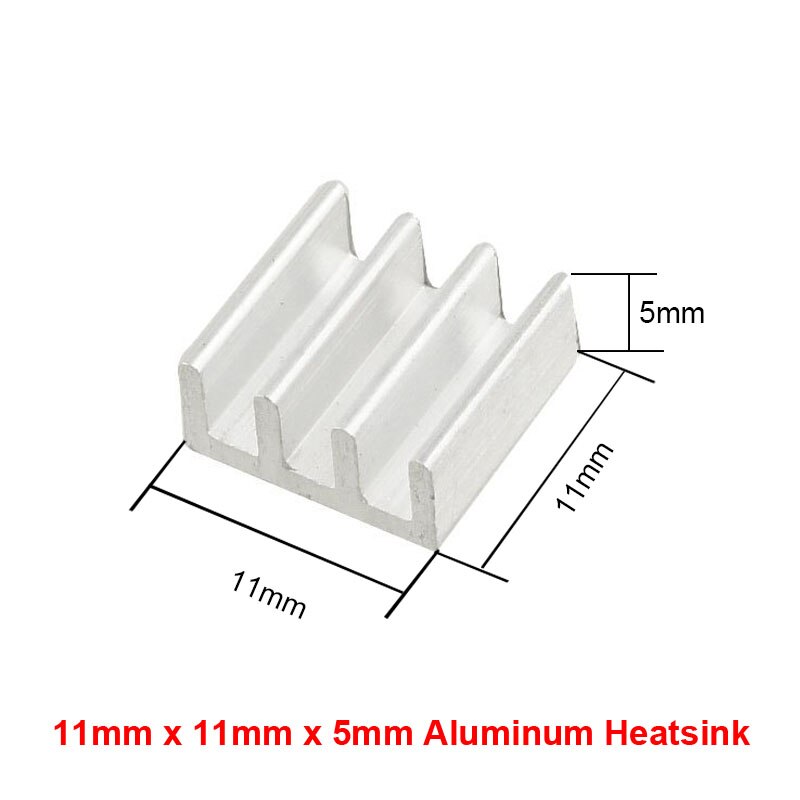 En-Labs 10pcs Silver 10x10x10mm Aluminum Heat Sink Radiator Heatsink,Electronic Chip Cooling Radiator Cooler for IC MOSFET SCR: 11x11x5mm