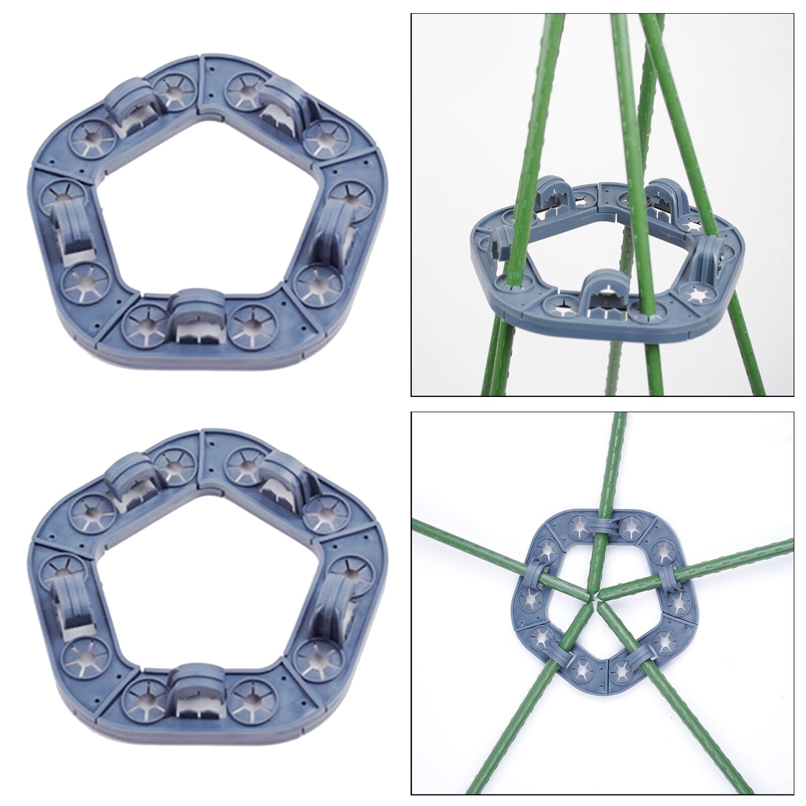 2pcs Garden Cane Grip Support Bamboo Plant Sticks Holder Sweet Pea Bean Cucumber Climbing Plants