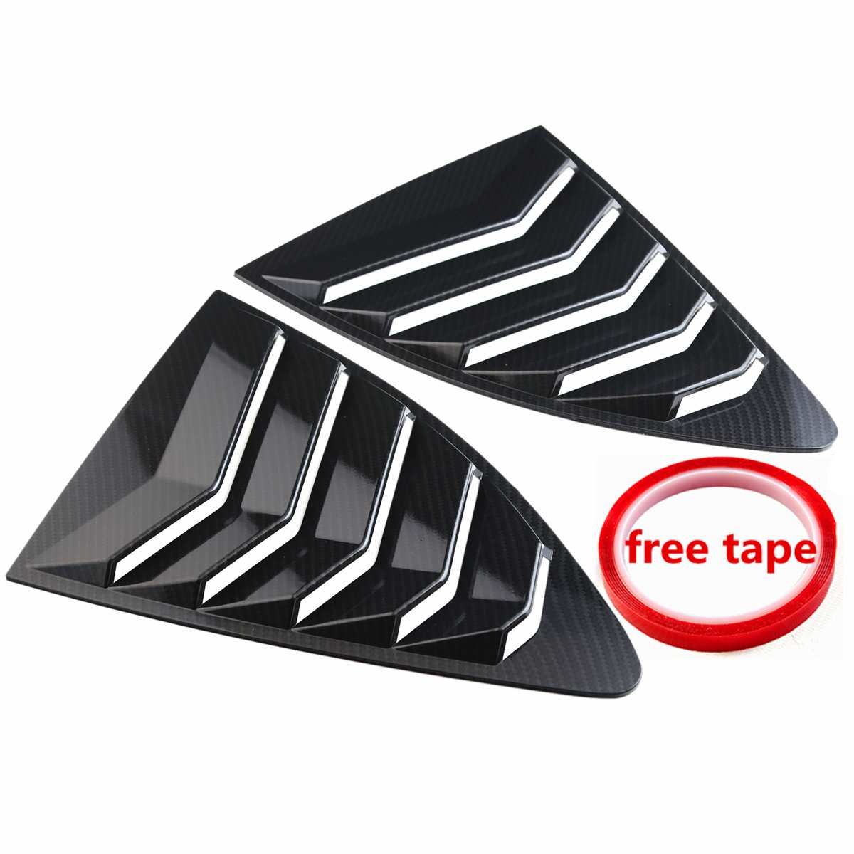 Ett par bil bakfönster jalusi täckpanel jalusi kvarts fönster lameller för bilar för subaru brz för toyota scion frs