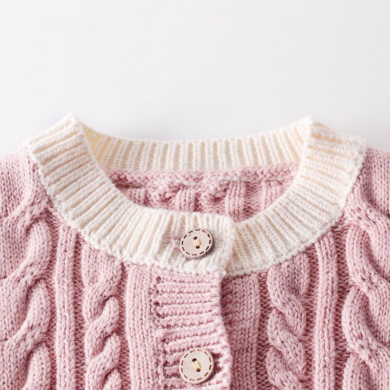 Baby cardigan spædbørn vinterfrakker nyfødt baby sweater overtøj dreng sweatere strik tøj efterår småbørn kabel strik sweater