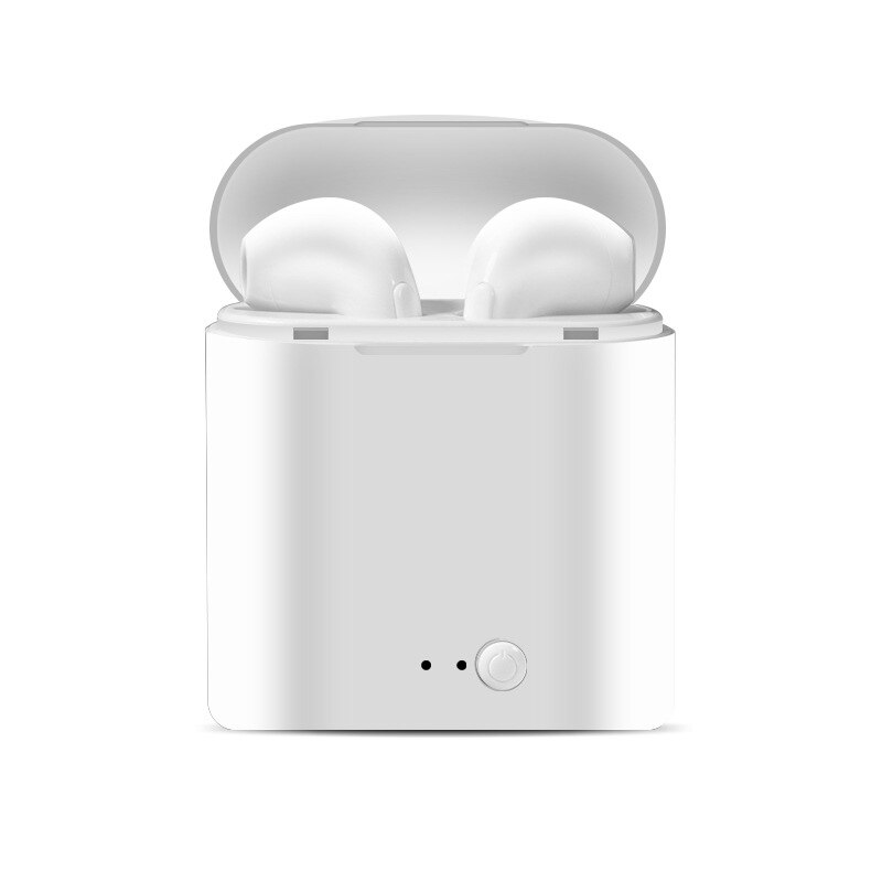 i7s TWS Wireless Earphone Bluetooth 5.0 Stereo Headphones In-Ear Sports Handsfree Earbud With Mic Charging Pod For iPhone Xiaomi: i7s-(White)