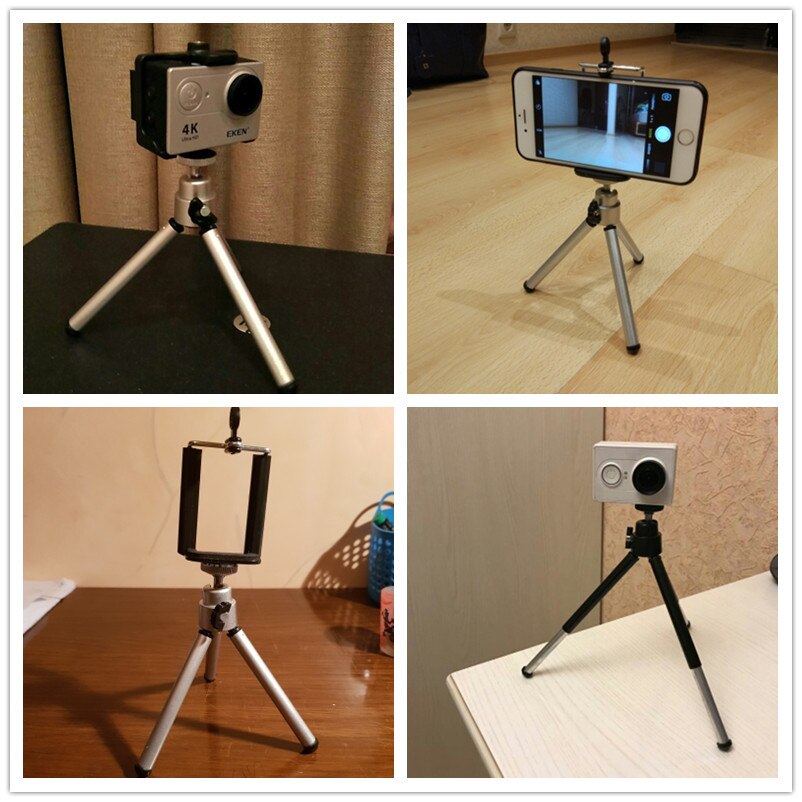 Flexible Mini Phone Tripod for Lightweight Aluminum Metal Tripods Stand Mount with Phone Clip Tripods for Xiaomi iPhone 5s/6/6s7