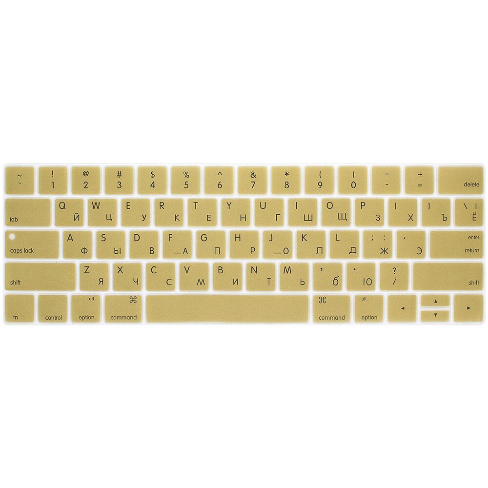 Cubierta de teclado ruso para Mac Book, 13, 15 pulgadas, con barra táctil, A1706, A1707, A1989, 1990, cubierta para teclado de portátil, película de teclado a Color