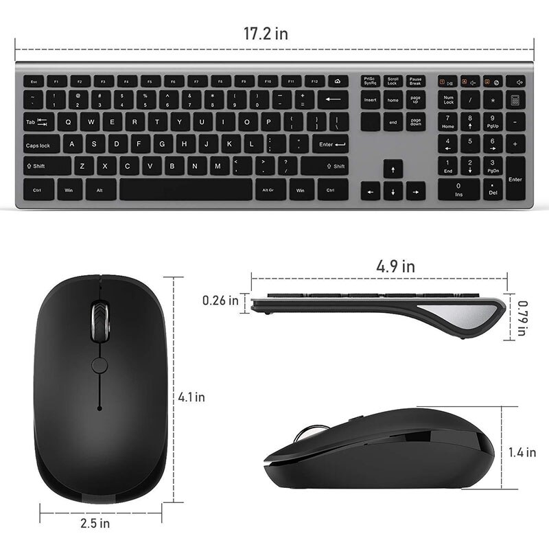 2.4G Wireless Keyboard And Mouse Set For Apple Computer Desktop
