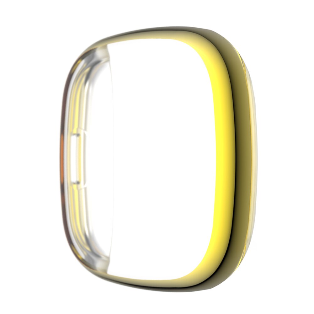 Screen Protector Voor Fitbit Versa 3/Fitbit Gevoel Lite Rondom Ultra Dunne Zachte Tpu Horloge Case Bumper protector: Gold