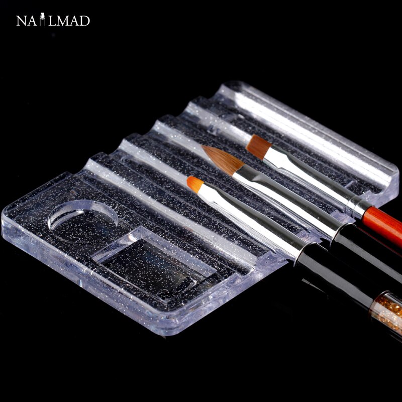 1pc nagelkunst acryl penselen houder kristal acryl display stand rust gereedschap voor uv gel pen nagel gereedschap