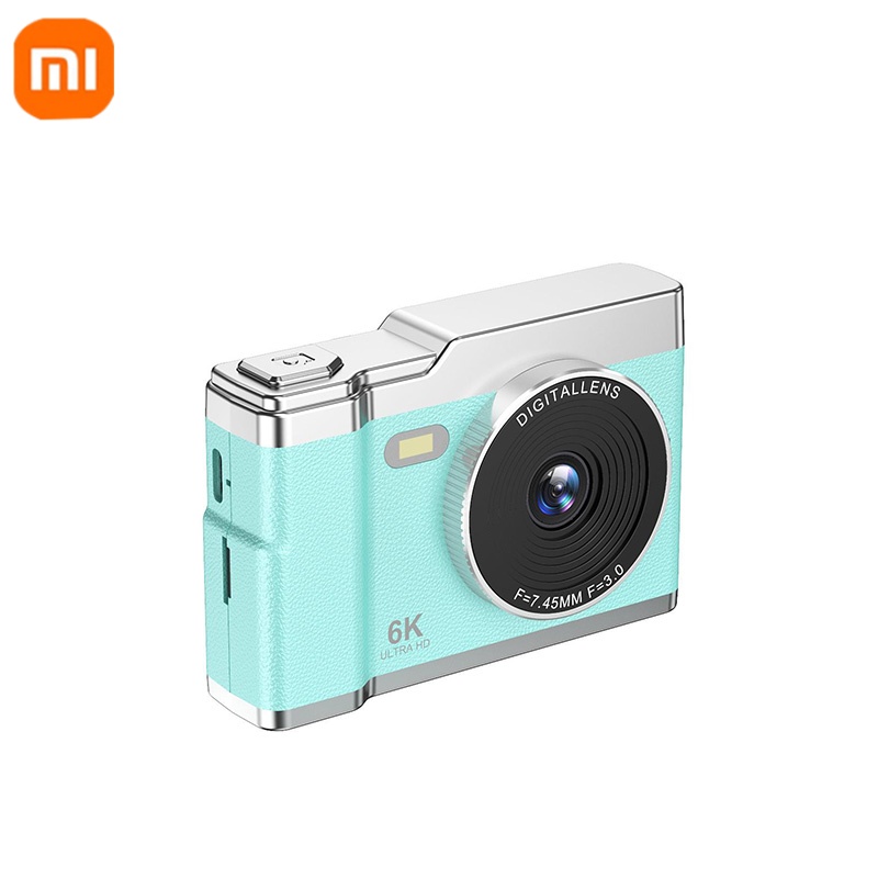 Xiaomi 6k hd câmera digital 2.4in display ips 8x zoom 64mp câmera de vídeo com luz de preenchimento 4k câmera selfie para crianças estudantes adolescentes: Marrom