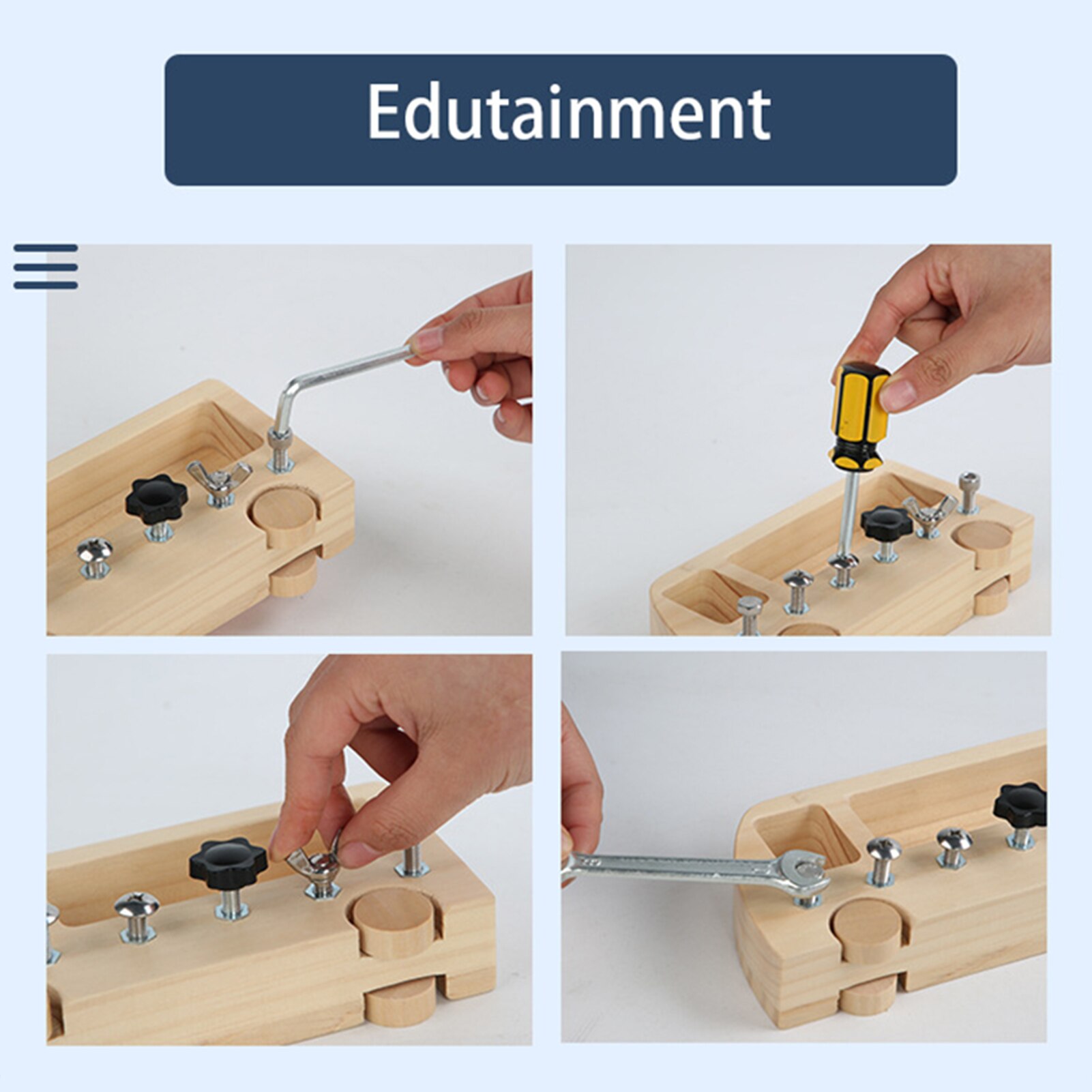 Banc de travail en bois pour enfants, ensemble d&#39;outils multicolores, Mini jouet de Simulation, maison de jeu d&#39;intelligence Interactive Parent-enfant