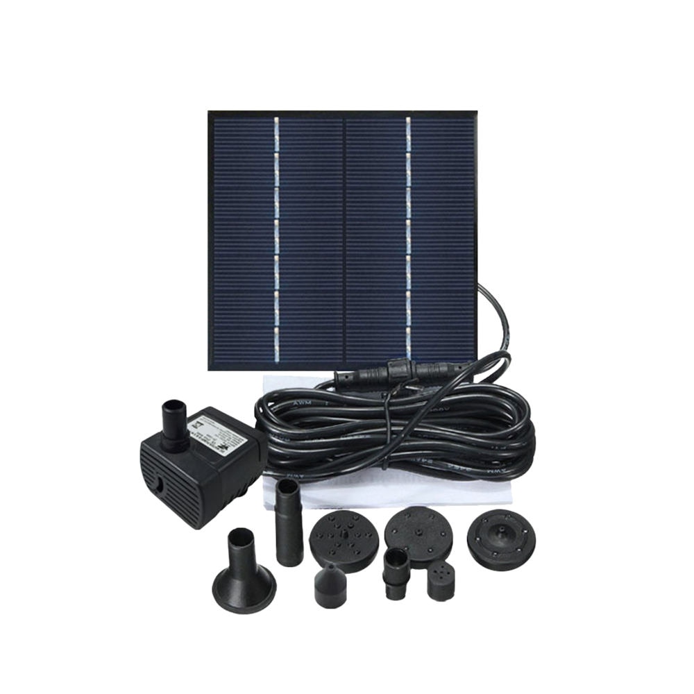 Black Solar Power Panel Water Pump Aquarium Fish Tank Water Pump Floating Solar Powered Garden Fountain Water Pump