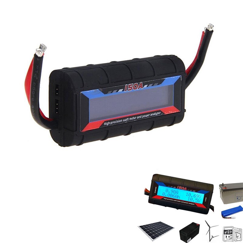 150Amp Power Analyzer RC Watt Meter DC Electricity Usage Monitor for RC Battery Solar Wind Power MF999
