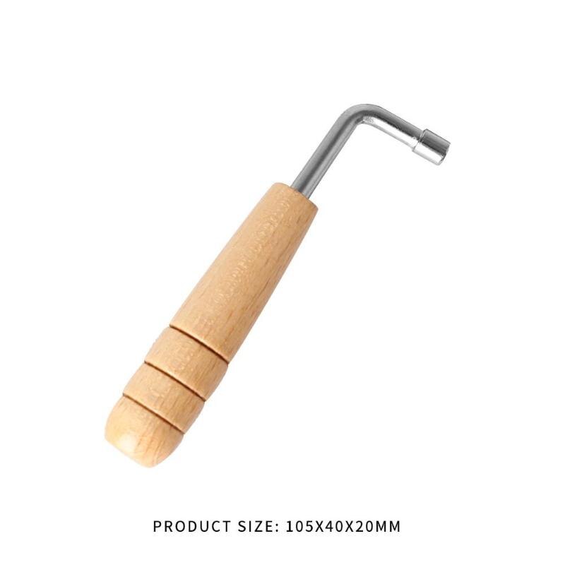 Lyre harpe tuning skruenøgle dygtig fremstilling lyre harpe tuning skruenøgle tuner træ håndtag justeringsværktøj indre 4 vinkel