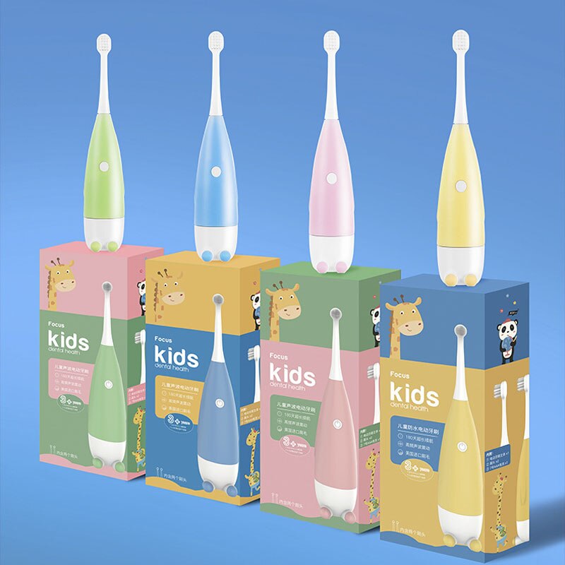 Lovely Baby Electric Toothbrush 3-15 Ages Smart Tooth Brush Colorful Waterproof Soft Sonic Toddler Electronic Toothbrush