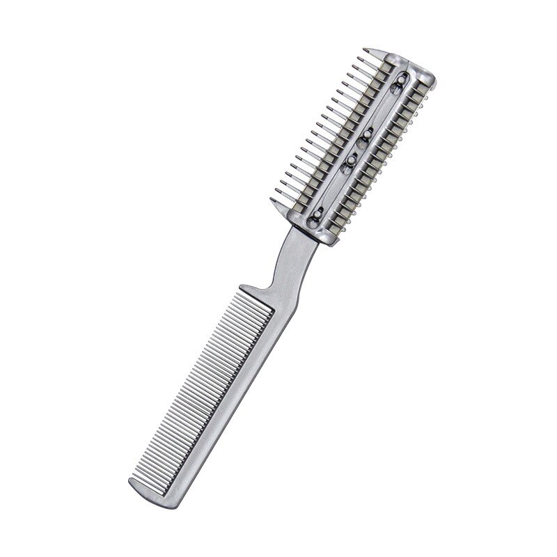 Couteau d&#39;épilation pour animaux de compagnie, peigne en acier inoxydable pour chiens et chats, manche en bois, brosse dépilatoire, perte de poils, outils de toilettage pour chiens et chats: gray