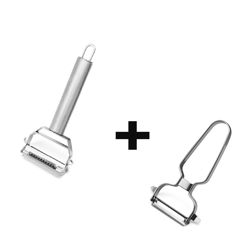 Éplucheur multifonctionnel pour carottes, pommes de terre, zesteurs, éplucheur de légumes, râpe en acier inoxydable,: 3
