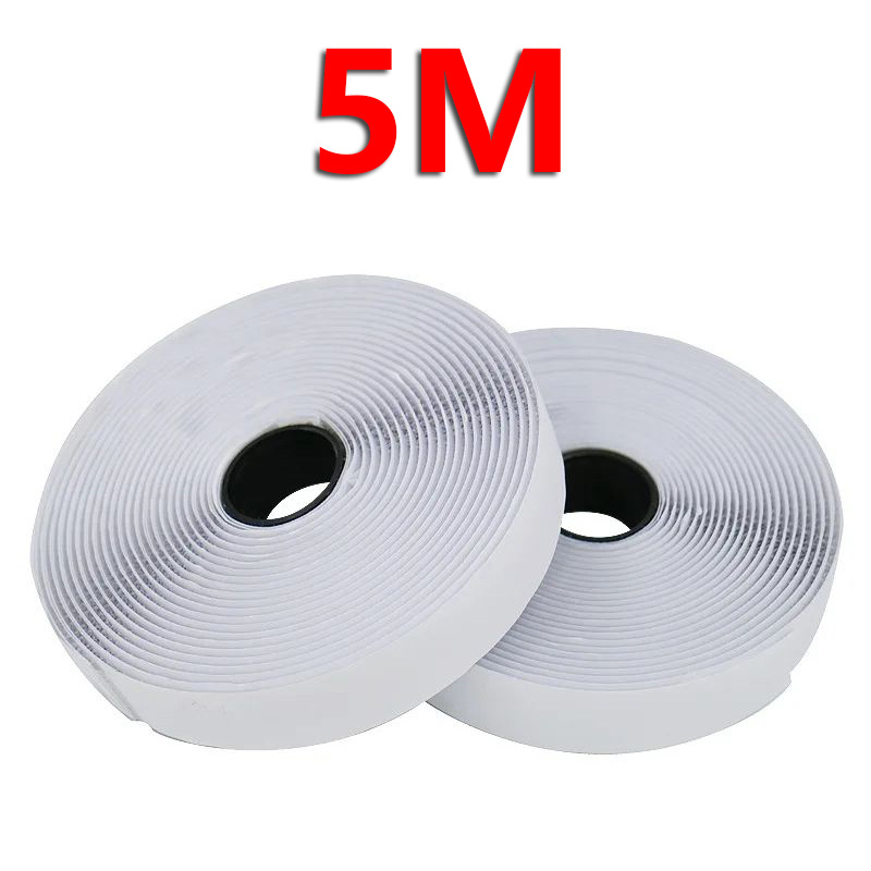 25 Meter weiße selbstklebende Klettverschlussbänder, magische Aufkleber, Kratzer, doppelseitige Klebestreifen, DIY-Zubehör, 2–5 cm: 25mm / Langweilig