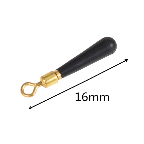 20pcs/Lot 360° Rotation Drift Fishing Float Rubber Copper Head Fishing Gear Block Bobber Buoy Float Seat Rest Accessories Tackle: Size-S-20pcs