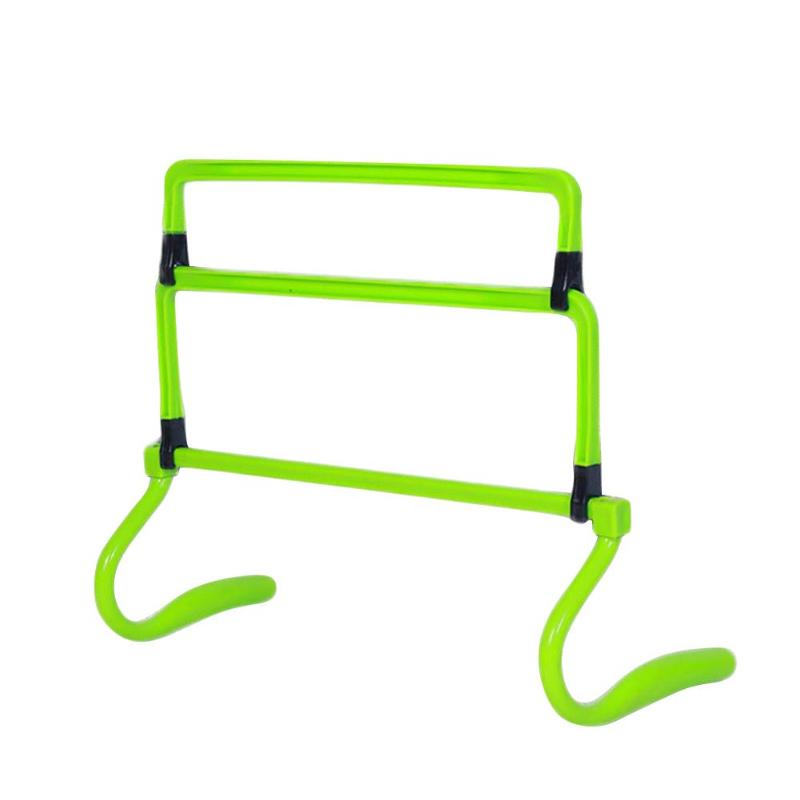 Barrera de fútbol plegable y extraíble, barrera de altura de ajuste ensamblada para entrenamiento de velocidad sensible, marco de barrera de fútbol: Green