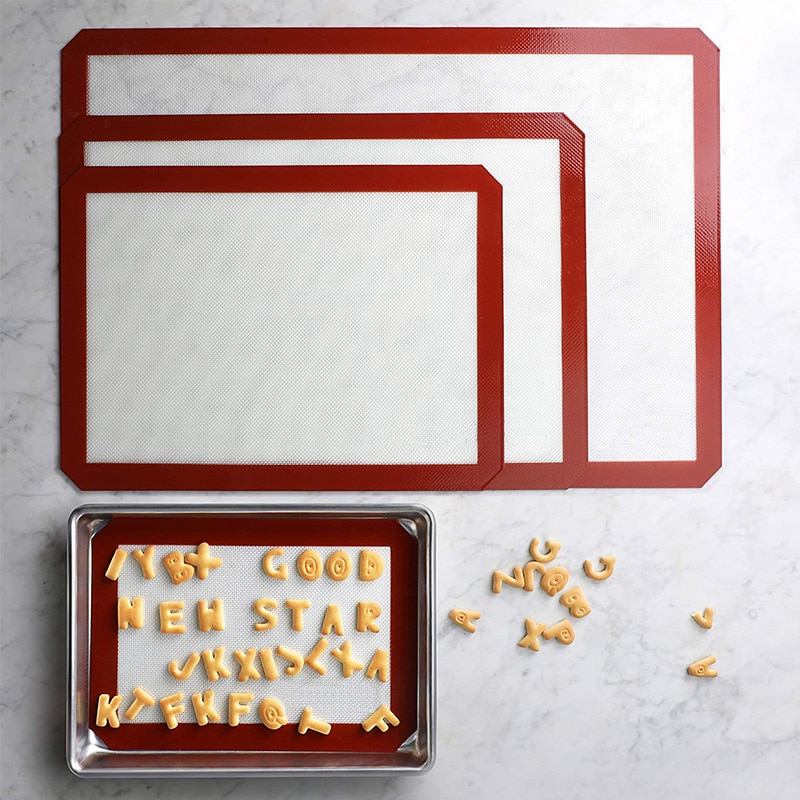 Macaron Non-Stick Silicone Baking Mat Cookie Pad Rolling Dough Mat Baking Gadget Cake Bakeware Pastry Tools for Kitchen Mat