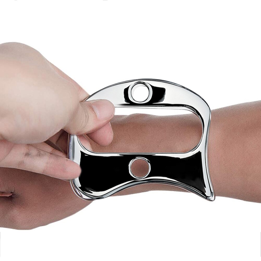 Therapy Massage Tools Deep Tissue Scraping Physical Therapy Board For Back Leg Arm Neck Shoulder Stainless Steel Silver