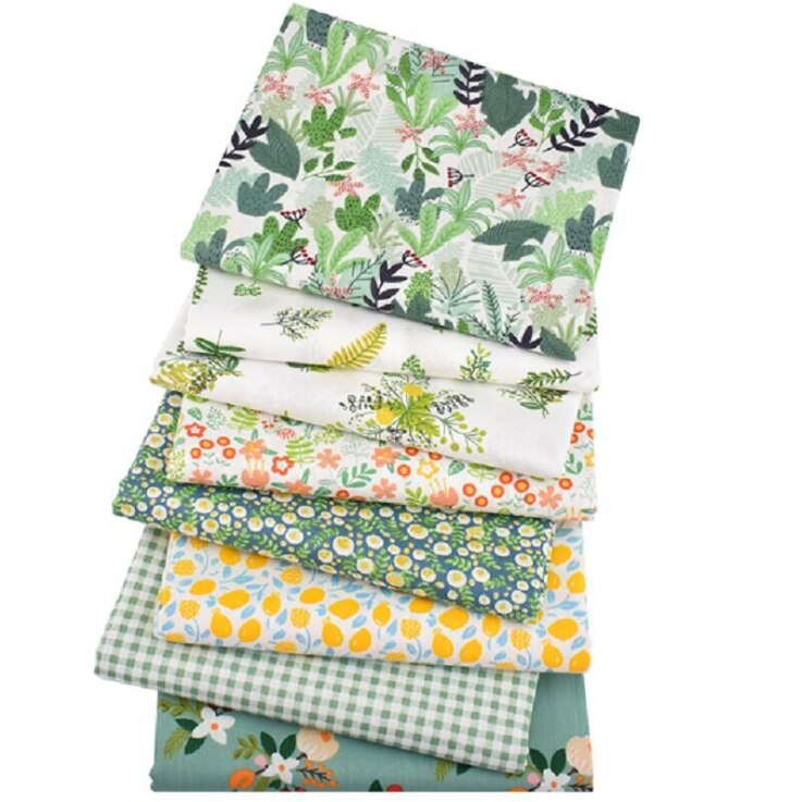 8 Stuks Van Puur Katoen Bloemen Stof Met Verschillende Kleuren En 50cmX50cm Diy Handgemaakte Patchwork Pak, die Kan Worden Gebruikt Om