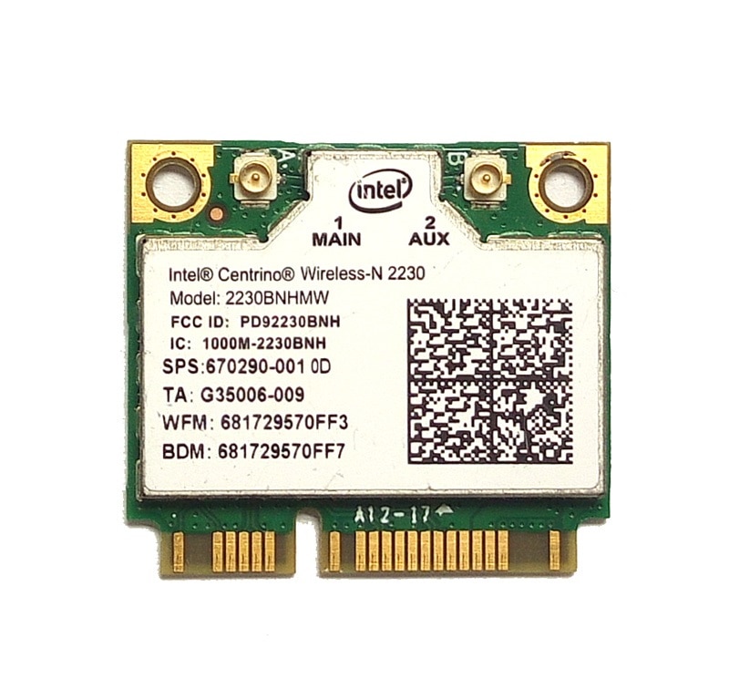 SSEA for Intel Wireless-N 2230 2230BNHMW half mini PCI-E Wifi Bluetooth4.0 Card for HP DV4 DV6 DV7 G4 G6 G7 SPS:670290-001