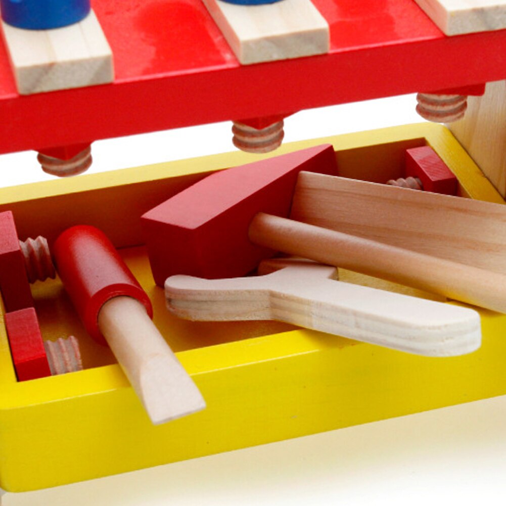 Fantasiespel kinderset kinderen ingenieur sleutel werkbank gereedschapsset schroevendraaier speelgoed weegschaal educatief houten