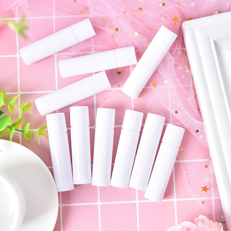 10 Stks/partij 5G Lipstick Buizen Snoep Kleuren Lip Tubes Containers Transparant Lege Plastic Lippenbalsem Buizen Lippenstift Case: WT