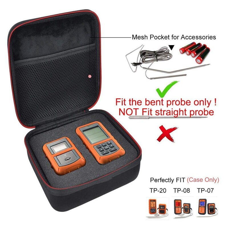 Hard Case for ThermoPro TP20 / TP08 / TP07 Wireless Remote Digital Cooking Food Meat Thermometer Case Bag