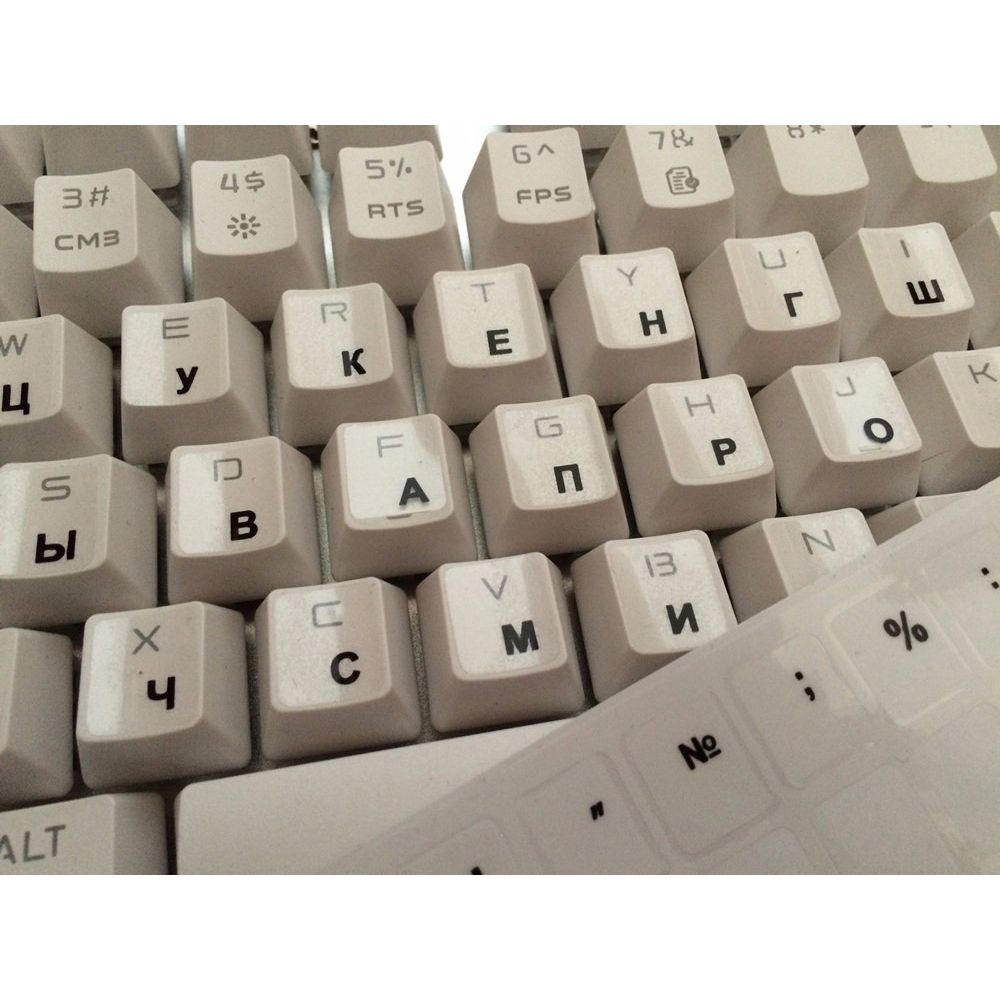 Durable Protective Film No Alphabet Transparent Keyboard Stickers Language Russian