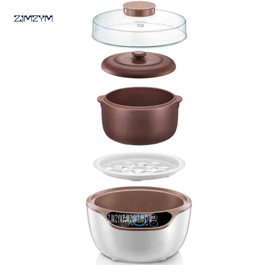 220V/50Hz Automatic Baby Porridge Cooker Electric Slow Cooker Purple Clay Material 1.2L Capacity DDZ-A12D2 Kitchen Multi Cookers