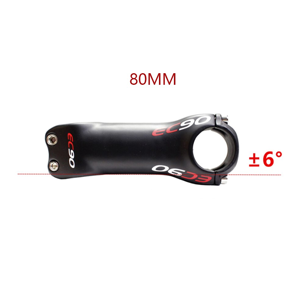 EC90 full carbon fiber bike pole road bike pole mountain bike pole 28.6-31.8MM 6°17°stem carbon fiber stem: 6 degrees 80 mm