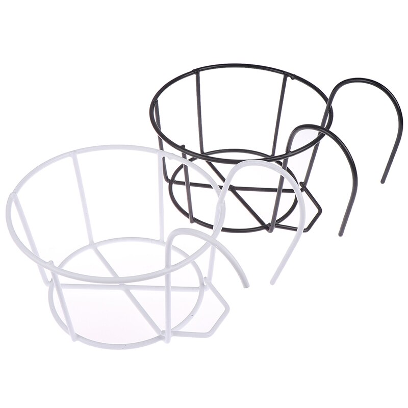 3Sizes Garden Supplies Outdoor Hanging Basket Plant Iron Racks Fence Balcony Round Flower Pot Decor 16*13*9cm