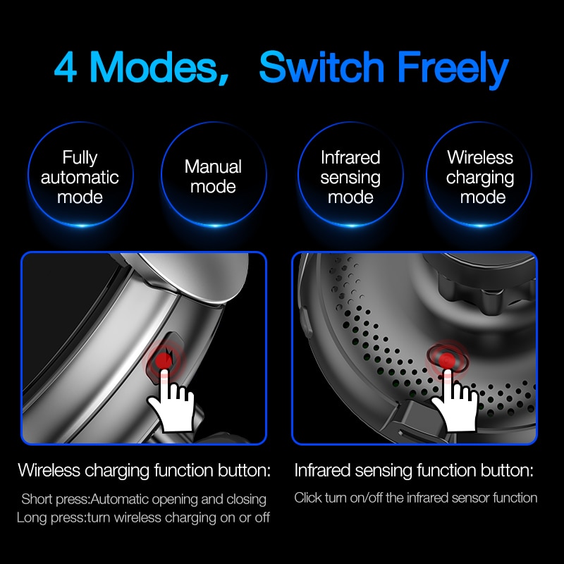 Cafele 10W Wireless Car Charger Voor Telefoon in Auto Draadloze Oplader Intelligente Infrarood Snelle Draadloze Opladen Auto Telefoon Oplader