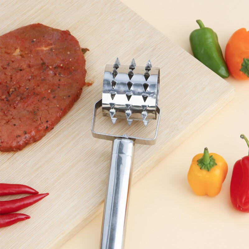 Huishoudelijke Steak Tenderizer Keuken Rundvlees Rvs Rolling Wiel Gereedschap Grenen Biefstuk Vlees Naald Bakken Accessoires Tool
