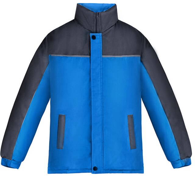 Heren buitensport fietsen reflecterende kleding wandelen bergbeklimmen winddicht waterdicht warme jas grote maat: Blauw / Xl