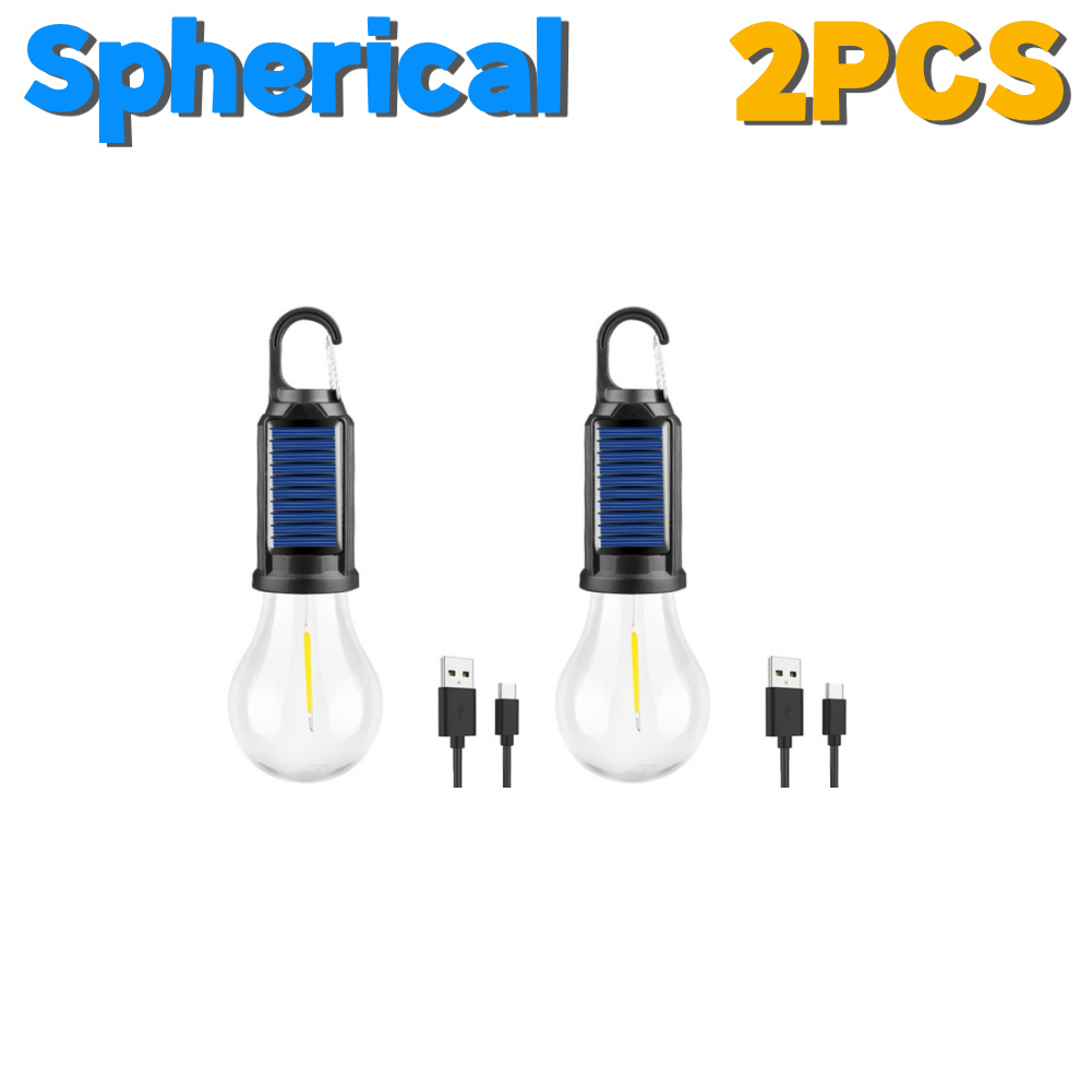 1-5pz Lanterna di illuminazione a portato solare con gancio Luce d'atmosfera per barbecue Ricarica USB Lampada portatile portatile impermeabile per barbecue da campeggio: arancia