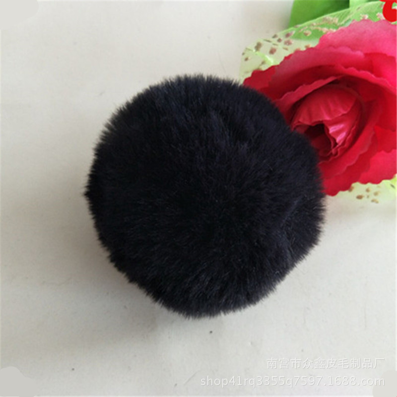 5 Stks/partij 8Cm Pluizige Faux Konijnenbont Bal Pompom Pluche Vrouwen Tas Auto Sieraden Voor Kleding Naaien Stof Accessoires faux Fur: 18