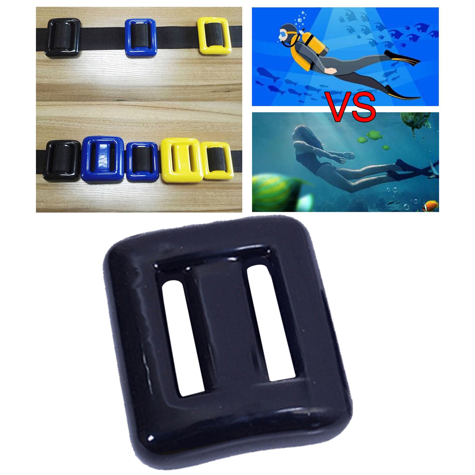 500 G/stk Scuba Lood Rubber Coated Contragewicht Snorkelen Zwemmen Sport Apparatuur: Black