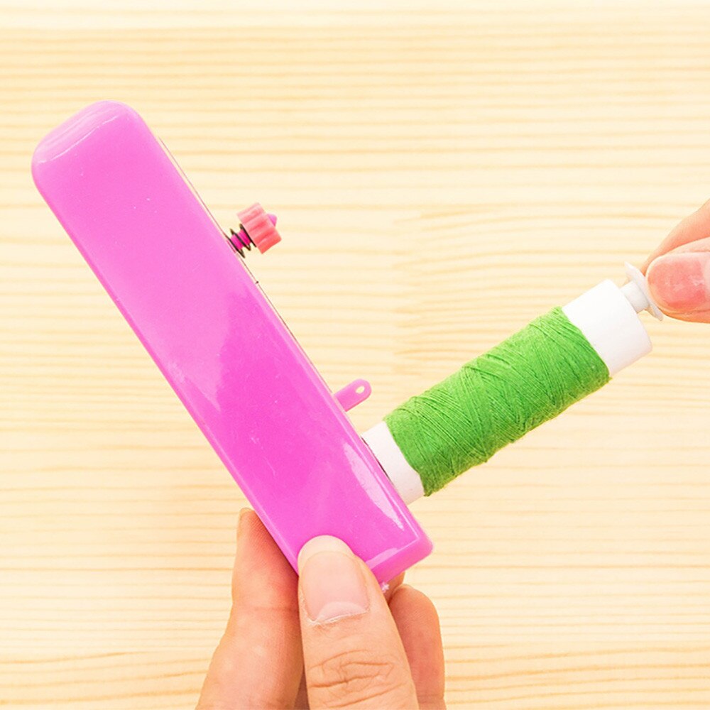 1pc portátil mini máquina de costura manual operação simples ferramentas de costura pano de costura tecido acessível bordado sem fio ferramenta #40
